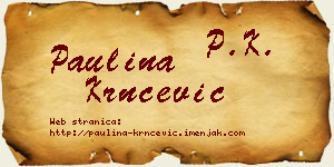 Paulina Krnčević vizit kartica
